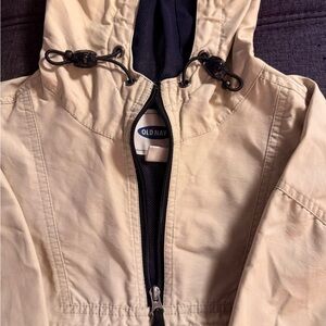Old Navy Tan Hooded Windbreaker